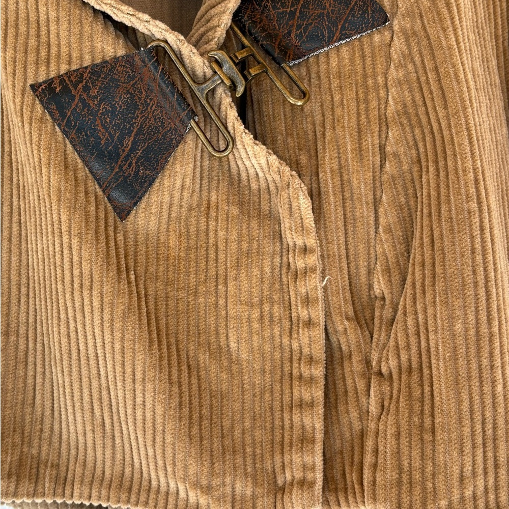 Cropped corduroy jacket brown velvet - Picture 5 of 10